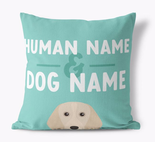 Human And Pet Name: Personalized {breedFullName} Canvas Pillow